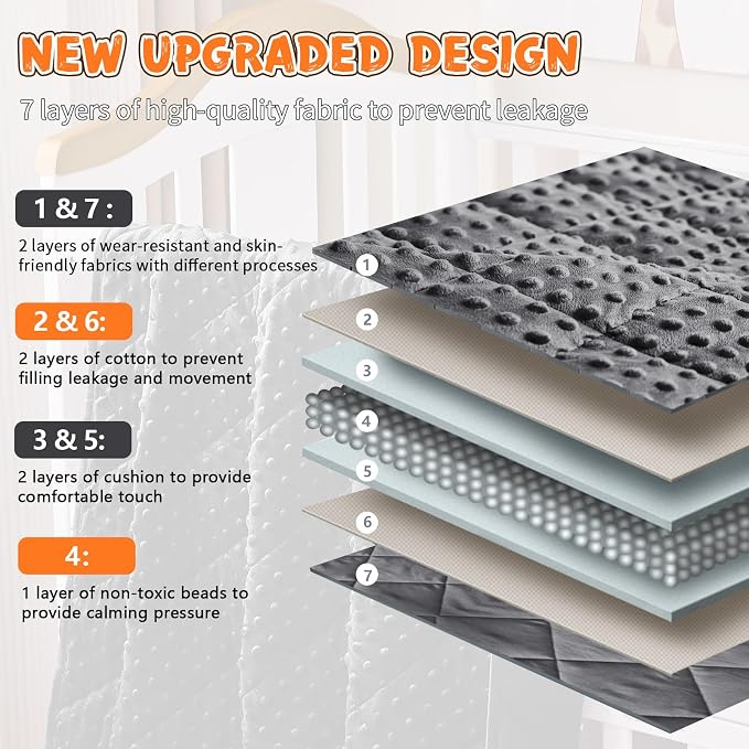 Grey Weighted Blanket Kids 10lbs, Breathable Cooling Minky Heavy Throw Blanket - Image 6