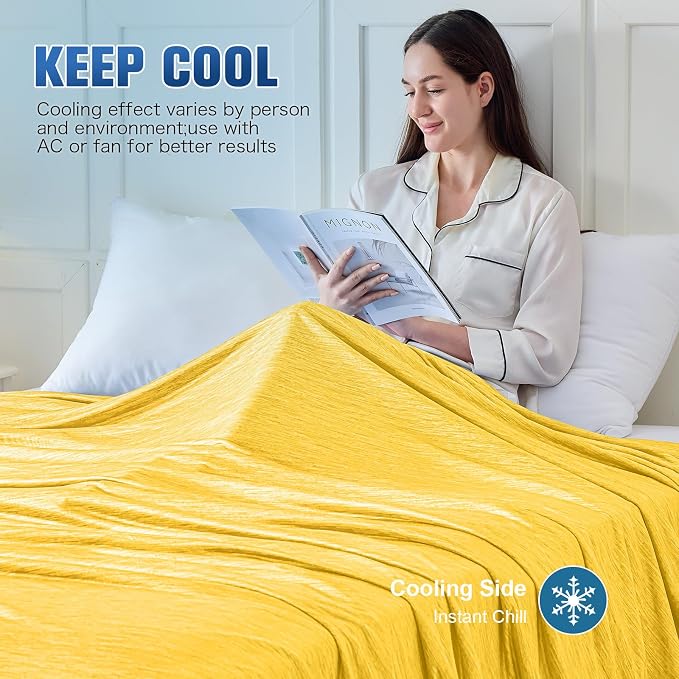 KMUSET Cooling Blanket Queen Size, Double Sided Summer Cooling Blankets - Image 5