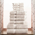 SUPERIOR Egyptian Cotton Pile 10 Piece Towel Set, Includes 2 Bath, 4 Hand by SUPERIOR