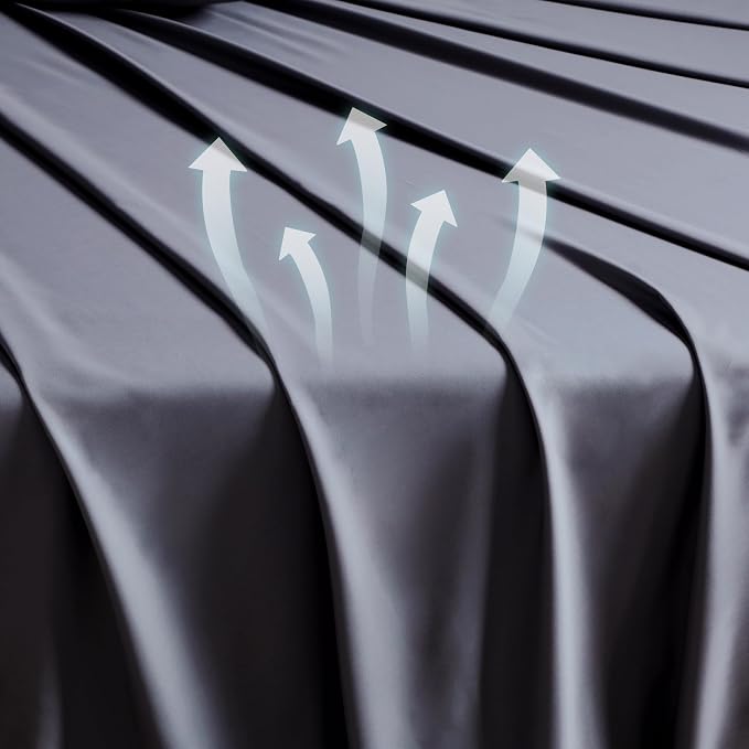 Bamboo Viscose Flat Sheets Only, Sateen Weave Twin Size Flat Sheet Only - Image 5