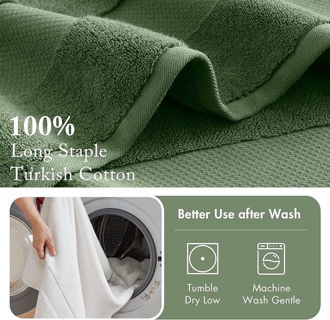 Madison Park Turkish Bath Towels 6pc, 2 Hand Towel - Image 5