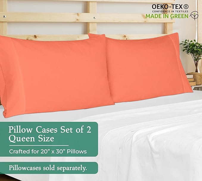 Royale Linens Queen Pillowcase Set of 2 - Image 2