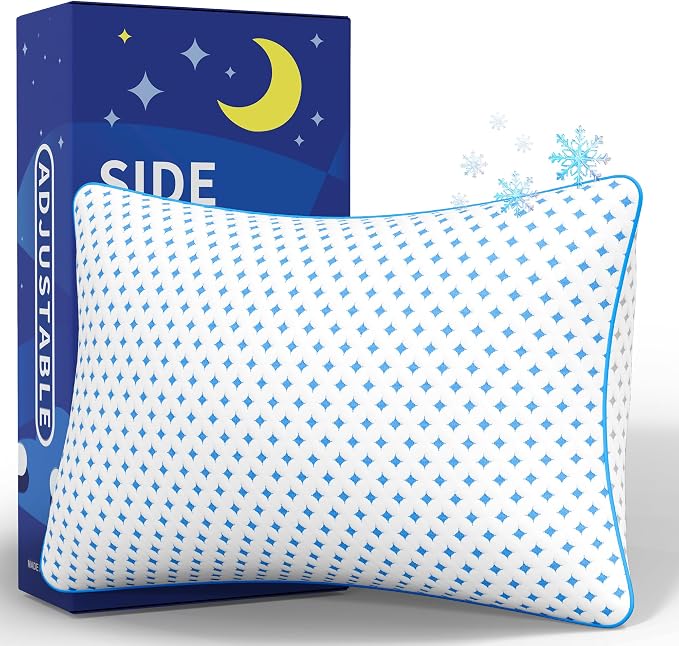 Queen Size Pillow 1 Pack for Sleeping, Cooling Adjustable Memory Foam Pillow by Unknown