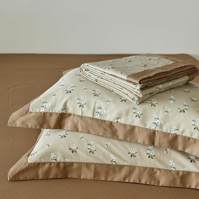SUSYBAO Cute White Floral Duvet Cover Queen 100% Cotton 3 Pcs Set 1 Decorative - Image 7