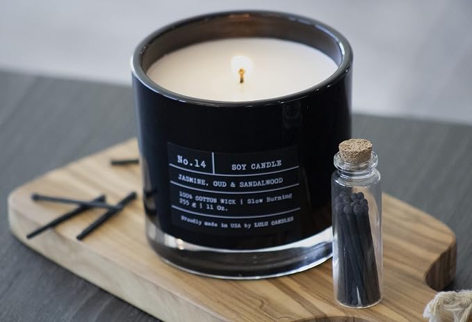 Lulu Candles | Tobacco, Spice & Vanilla | Luxury Scented Soy Jar Candle | Hand - Image 2