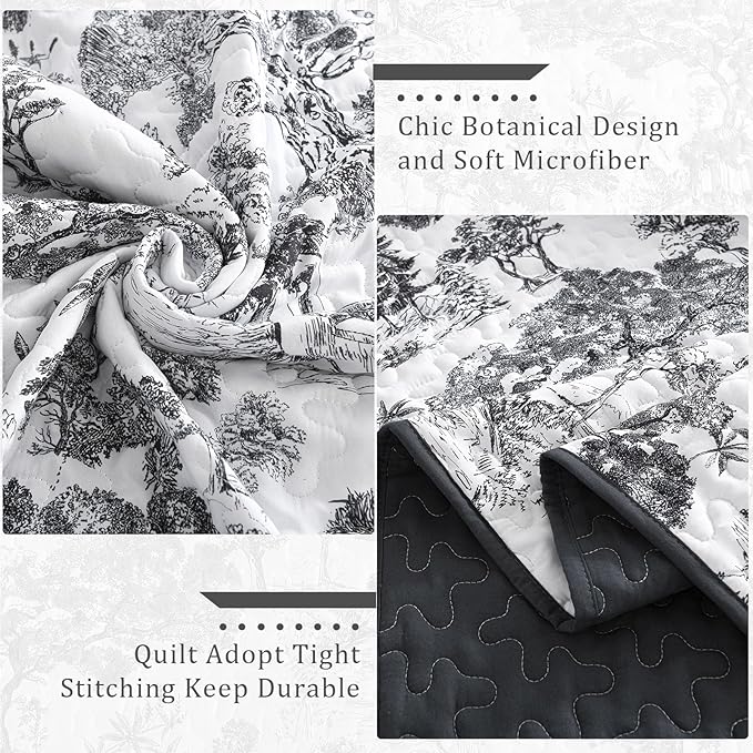 WONGS BEDDING Botanical Quilt Set Full Size - Image 4