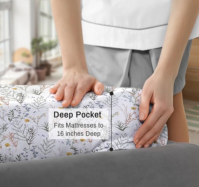 RUVANTI 100% Cotton Sheets – King Size Percale Bedding, Cooling & Breathable - Image 6