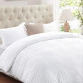 Cozyide White Duvet Cover Full Size, 3 Pieces Bedding Duvet Covers, Soft by cozyide
