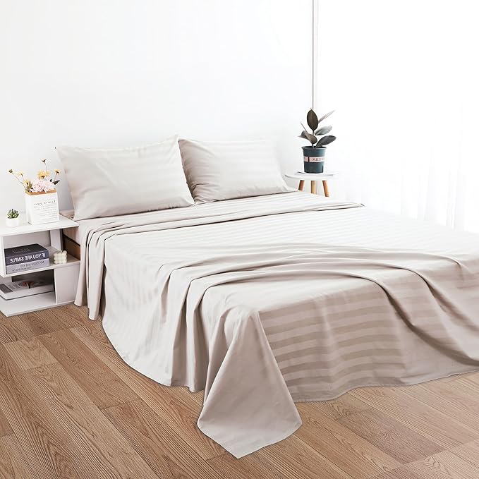 Cotton Full Flat Sheet Only, 600 Thread Count 100% Egyptian Cotton Top Sheet - Image 5