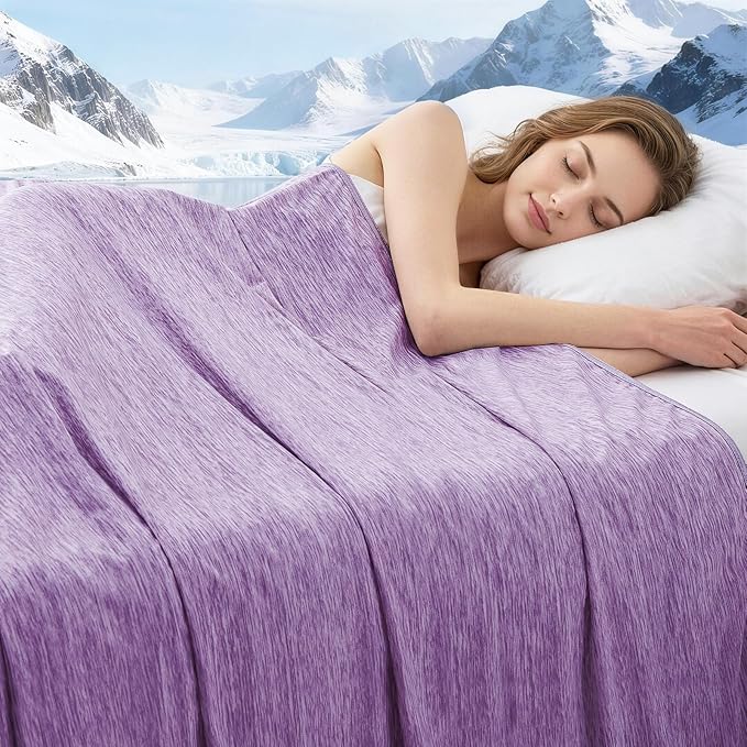 Cooling Blanket Throw Size, Cold Blanket Thin Lightweight Breathable Soft by PENGZHUTECHNOLOGY