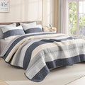 Litanika California King Quilt Set Blue and Yellow by Litanika