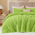 BEDELITE Fleece King Comforter Set -Super Soft & Warm Fluffy Dark Citron Bedding by BEDELITE