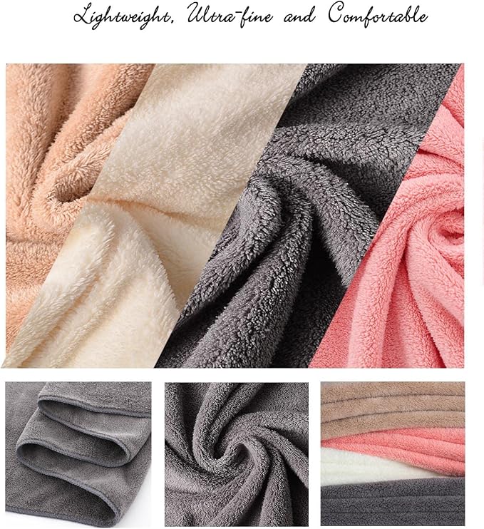 Lumimi Towels 3 Piece Very Soft Microfiber Bath Sheet Towel Set Super Absorbent - Image 6