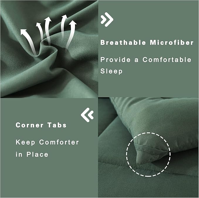 DOWNCOOL Queen Comforter Set -All Season Bedding Comforters Sets - Image 5