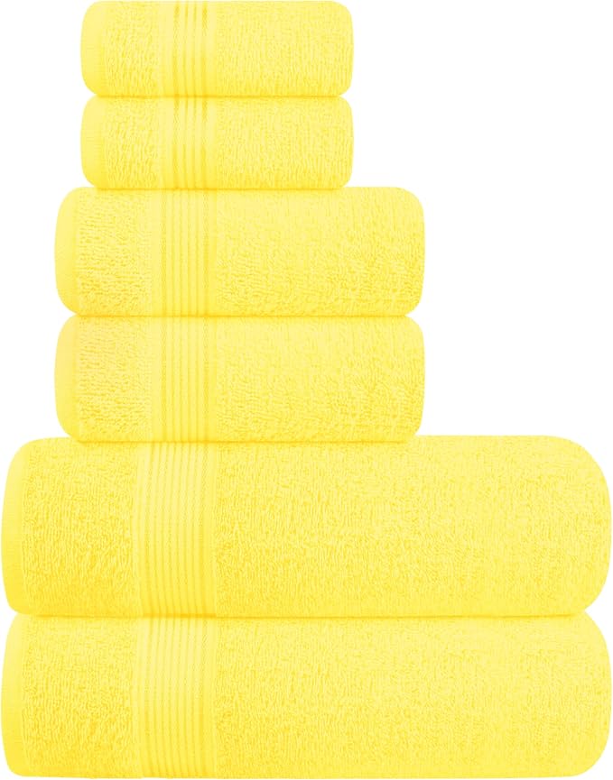 Elvana Home Ultra Soft 6 Pack Cotton Towel Set, Contains 2 Bath Towels 28x55 by Unknown