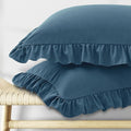 KKJIAF Ruffle Pillow Cases King Size Set of 2, Ruffled Pillow Covers by KKJIAF