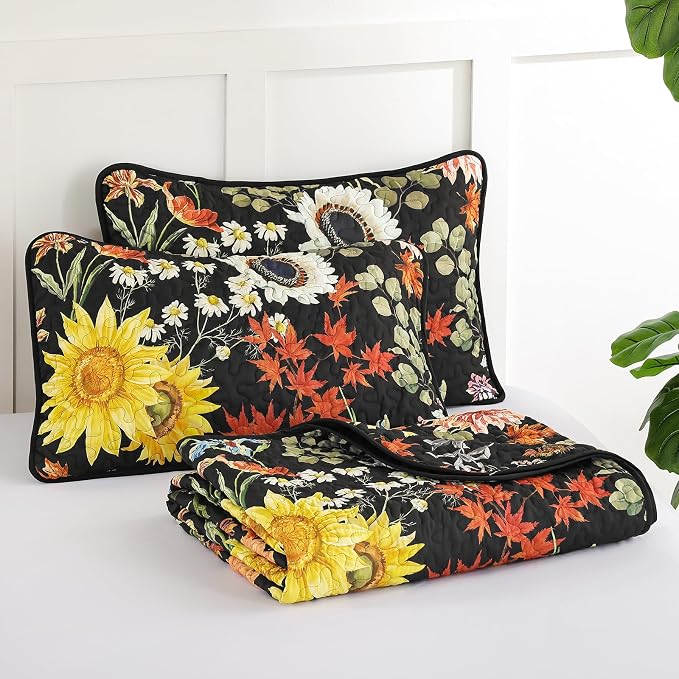 Yiran Quilt King Size, 3 Pieces Spring Summer Soft Lightweight Microfiber - Image 9