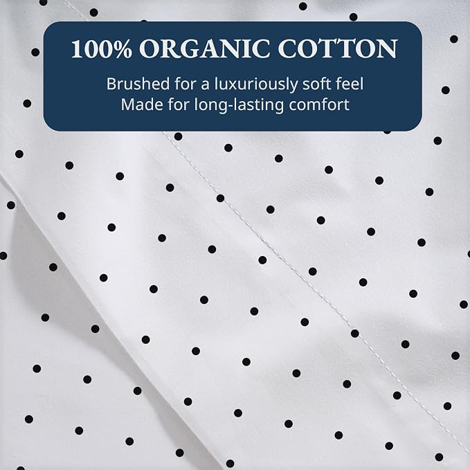 Lane Linen 100% Organic Cotton Twin Size Flat Sheet Only - Image 5