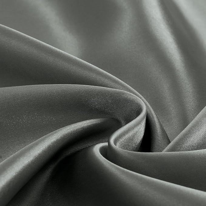 Homiest Dark Grey Satin Fitted Sheet Queen Size, Deep Pocket, Luxury & Ultra - Image 5