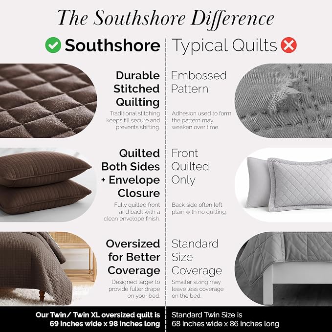 Southshore Fine Living, Inc. Twin XL Bedspread Quilt Set, Dorm Room Bedding - Image 4
