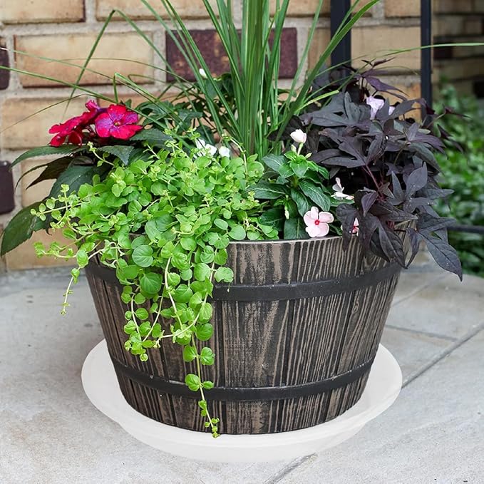 4 Pack of 16 inch Plant Saucer, Large Plant Tray, Heavy Sturdy Plant Drainage - Image 4