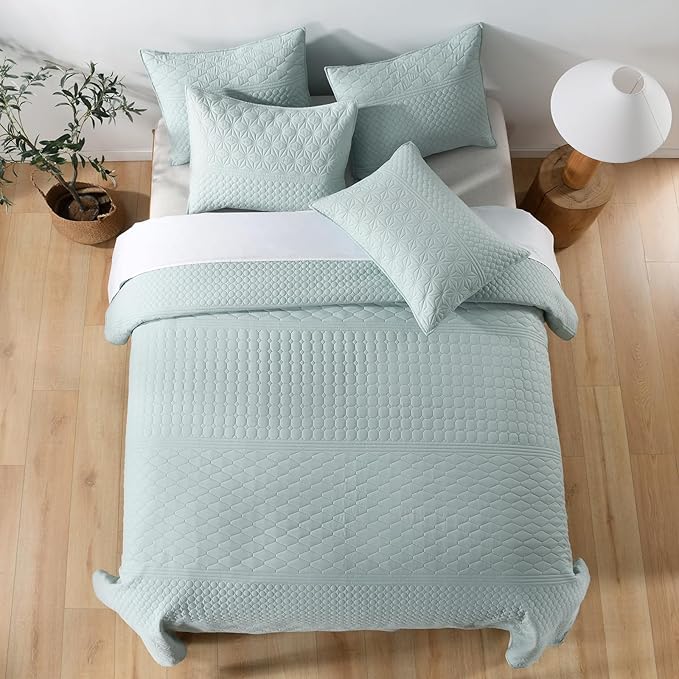 HORIMOTE HOME Sprout Green King Size Quilt Set - Image 5