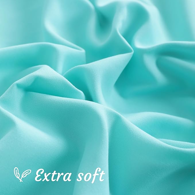NTBAY Queen Pillow Cases Set, 2 Pack Brushed Microfiber 20x30 Inches, Aqua - Image 7