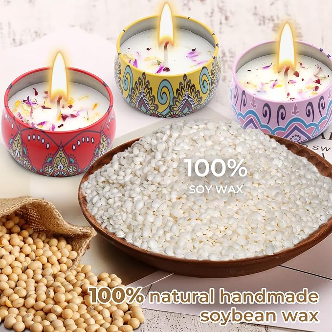 Scented Candles Gift Set for Women 4 Pack Soy Wax Candles - Image 2