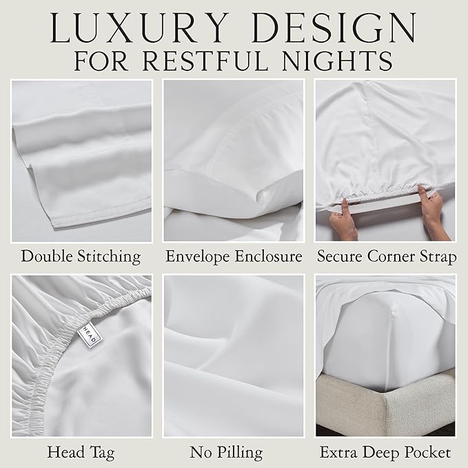 Karissa Mae Cooling Bamboo Viscose Standard Size Pillowcase Set | 100% - Image 3