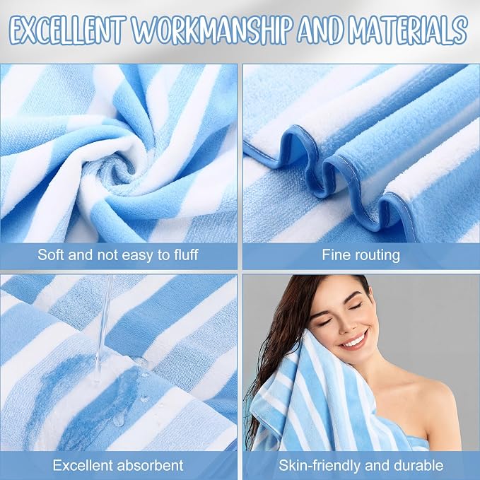 SmoothNovelty 16 Pack Microfiber Bath Towels Bulk 27'' x 60'' Oversized Size - Image 3