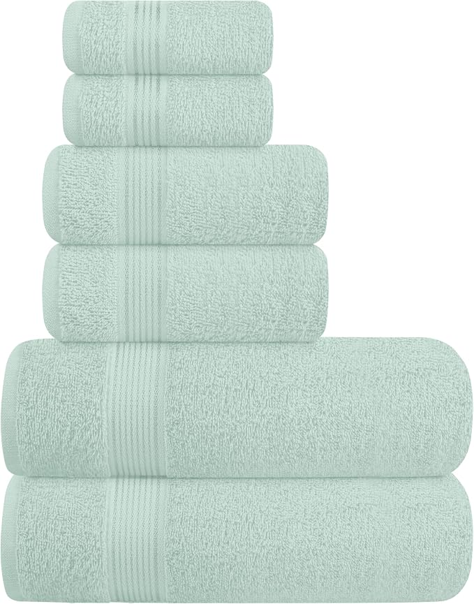 Elvana Home Ultra Soft 6 Pack Cotton Towel Set, Contains 2 Bath Towels 28x55 by Unknown