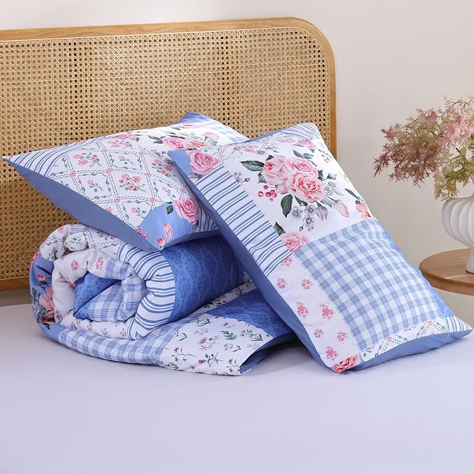 YIKUSH comforters Set Floral Comforter Bedding Set Set Comforter Year-Round All - Image 7