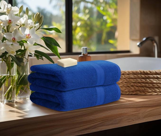Avalon Towels Luxury 8 Piece Blue Towels Set, 2 Bath Towels, 2 Hand Towels and - Image 3