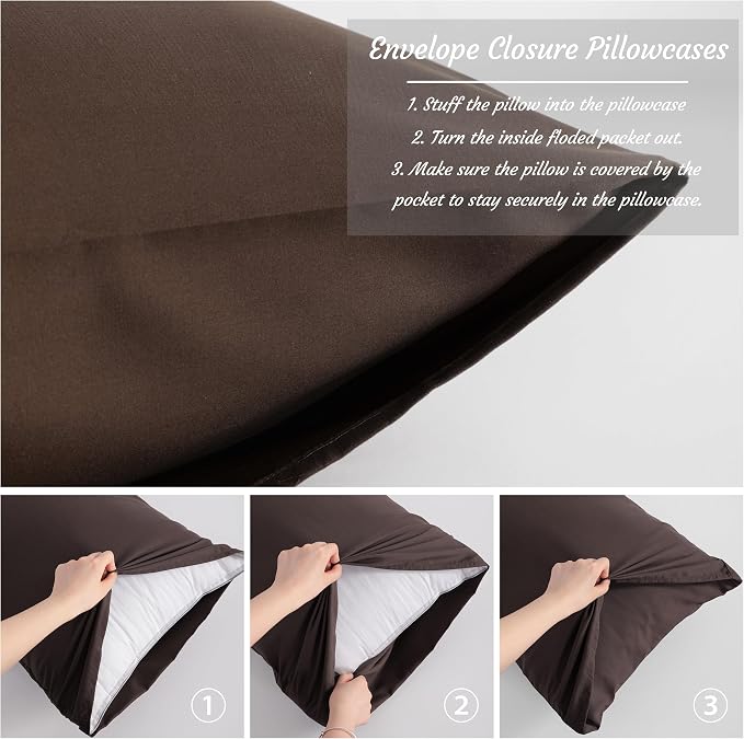 NTBAY Standard Pillow Cases Set of 2, 2 Pack Brushed Microfiber 20x26 Pillow - Image 4