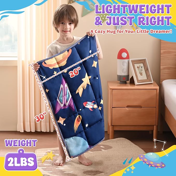 anfie Weighted Lap Pad 2 Pounds, Weighted Blanket Kids Cooling Blanket - Image 4