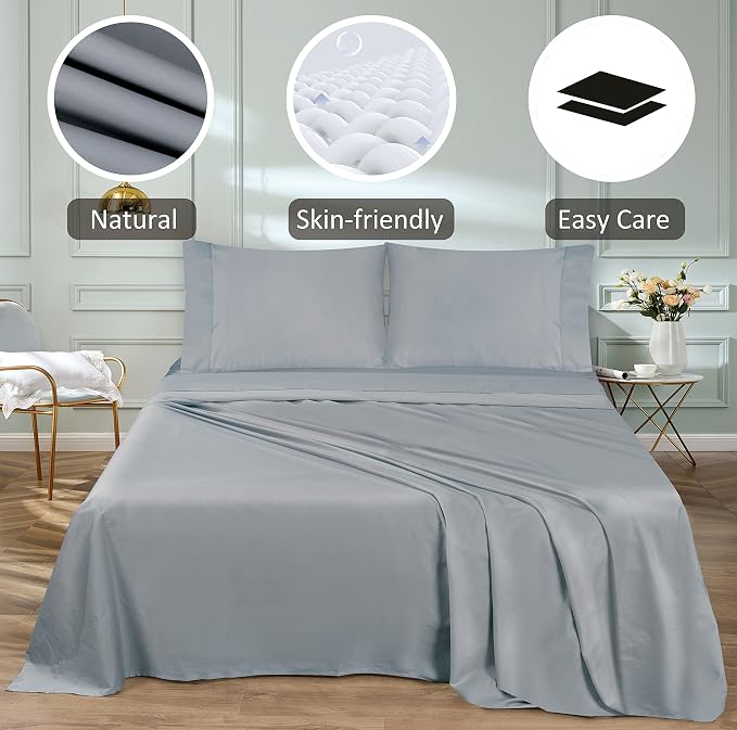 Flat Sheet Only Cal King Size, 400 TC 100% Egyptian Cotton Flat Sheet - Image 4