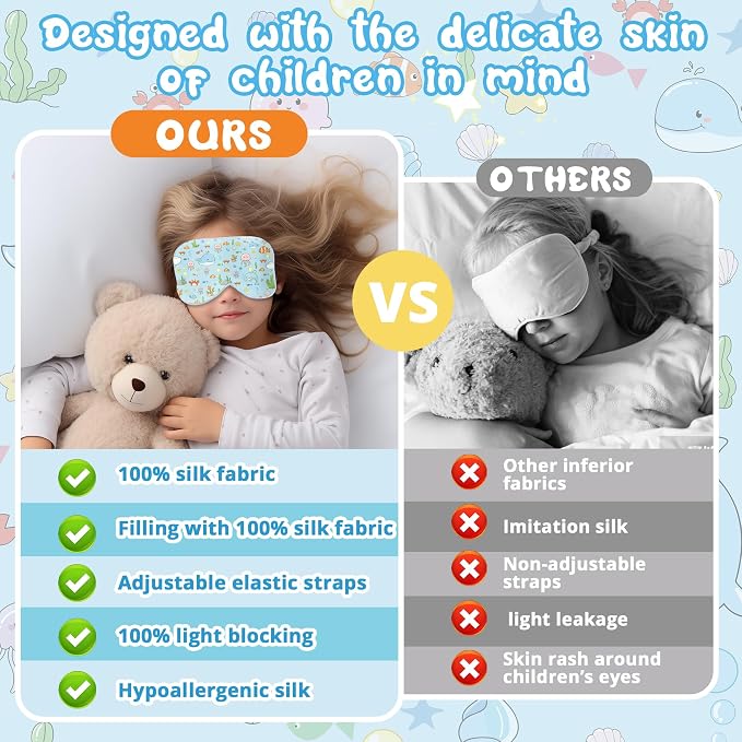 Kids Sleep Mask Eye Cover: 100% Real Natural Pure Silk Eye Mask - Image 5