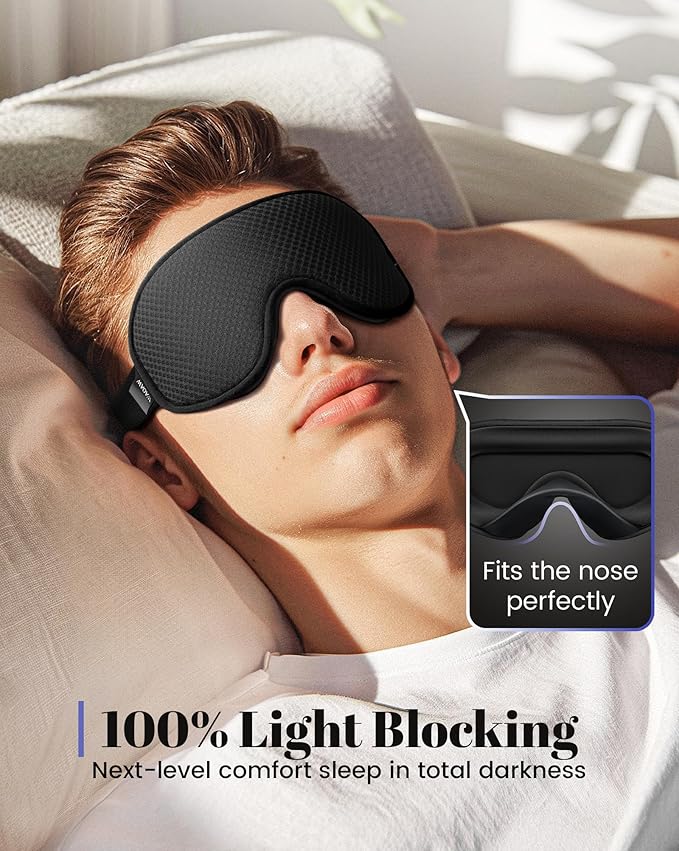 WAOAW Sleep Mask for Men Women: Blackout Eye Masks for Sleep - Image 3