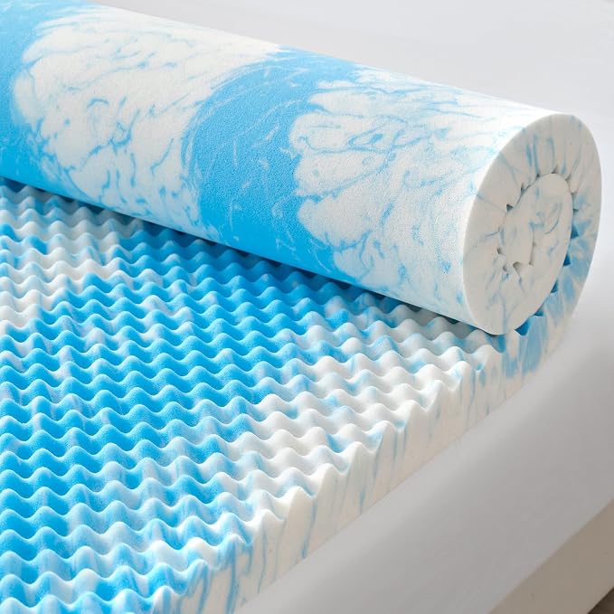 SINWEEK 3 Inch Egg Crate Memory Foam Mattress Topper Twin Size, Soft Mattress by SINWEEK