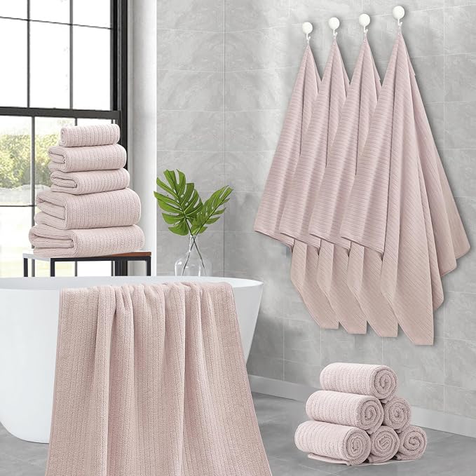 18 Piece Family Bath Towel Set Include 6 Bath Towels, 6 Hand Towels and 6 - Image 8