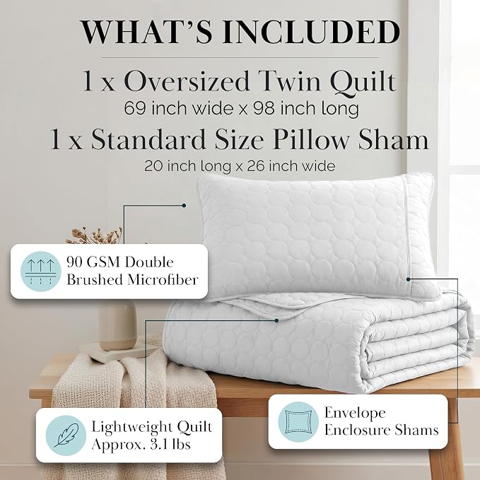 Southshore Fine Living, Inc. Twin XL Comforter Quilt Set, Dorm Room Bedding - Image 2