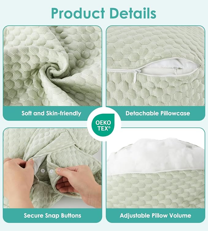 Pregnancy Pillow Cooling for Sleeping, Detachable and Adjustable Double-Sided - Image 5