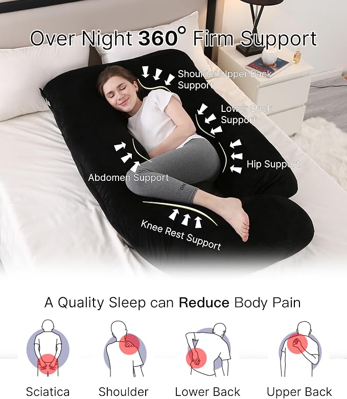 ALLOPERA Pregnancy Pillow, Full Body Maternity Pillow 57 inch, - Image 2