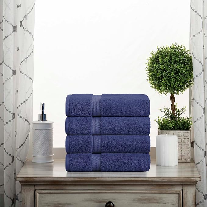 SUPERIOR Egyptian Cotton Pile Hand Towel Set of 4, Ultra Soft Luxury Towels - Image 2