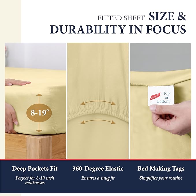 100% Egyptian Cotton King Size Sheets Set - Image 4