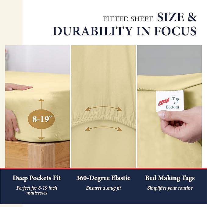100% Egyptian Cotton Queen Size Sheets Set - Image 4