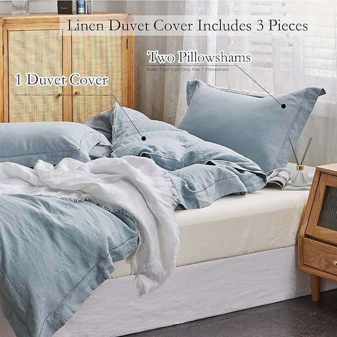 Simple&Opulence 100% Washed Linen Duvet Cover - Image 5