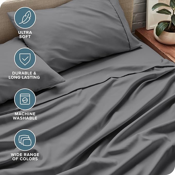 Bare Home Split Head Flex King Sheet Set - Image 5