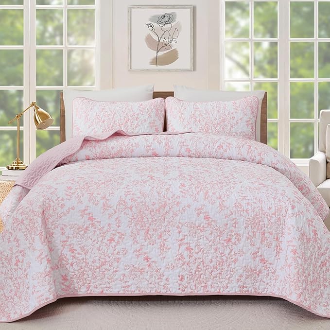 WONGS BEDDING Quilt Queen Size, Botanical Quilt by WONGSBEDDING