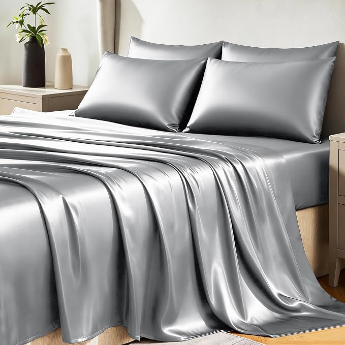 CozyLux Satin Sheets Full Size Sheets by CozyLux